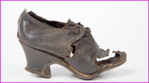 A late seventeenth-century lady’s leather shoe, found hidden in a wall of Ely Cathedral, helps to demonstrate the immediacy of the past.